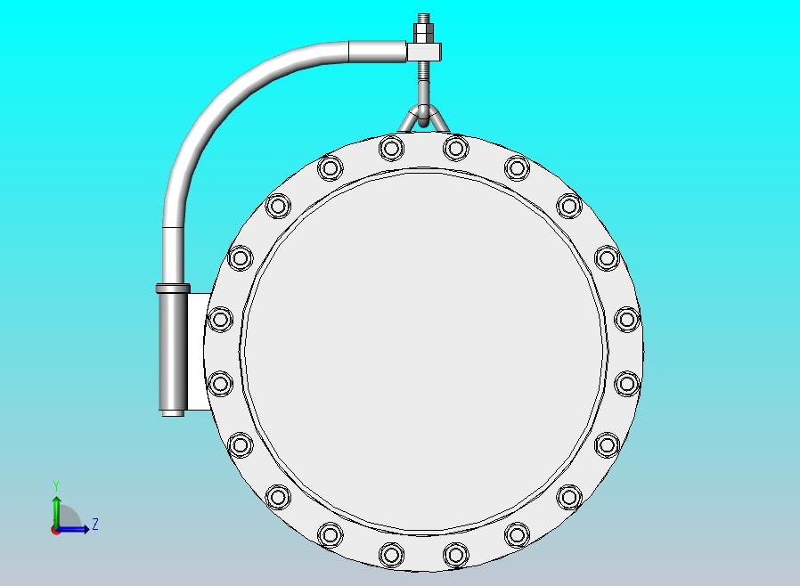 垂直吊盖板式平焊法兰人孔DN600