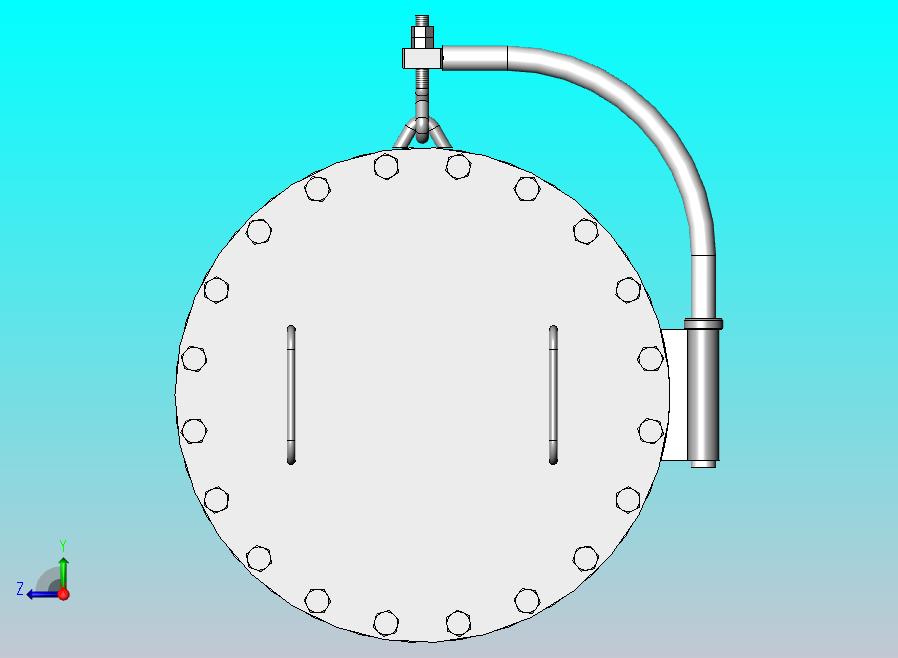 垂直吊盖板式平焊法兰人孔DN600
