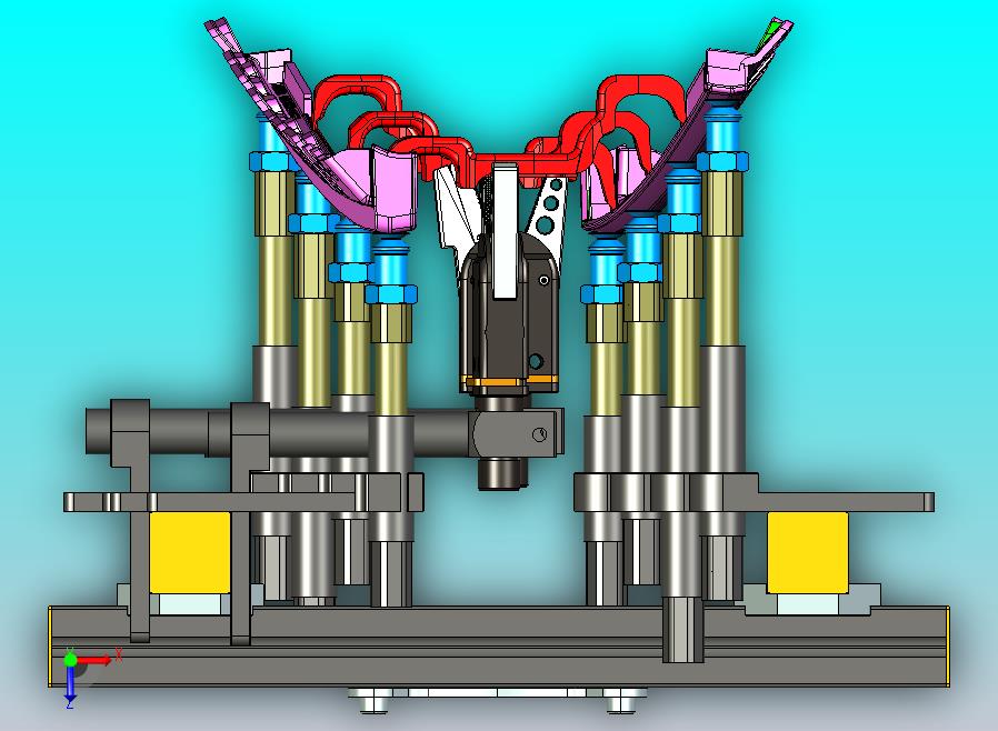 三轴机械手上自动取件的工装夹具