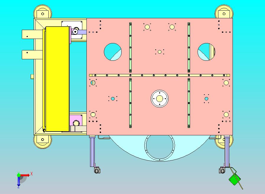 带转盘的机架总成