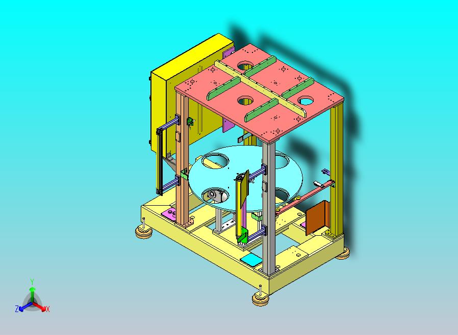 带转盘的机架总成
