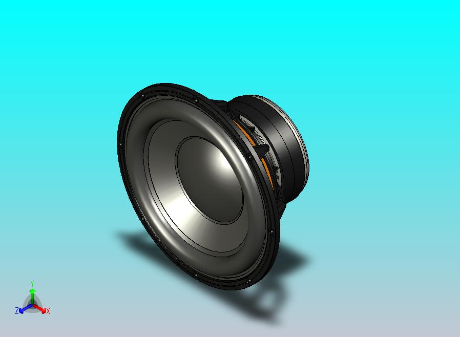 10英寸扬声器三维模型