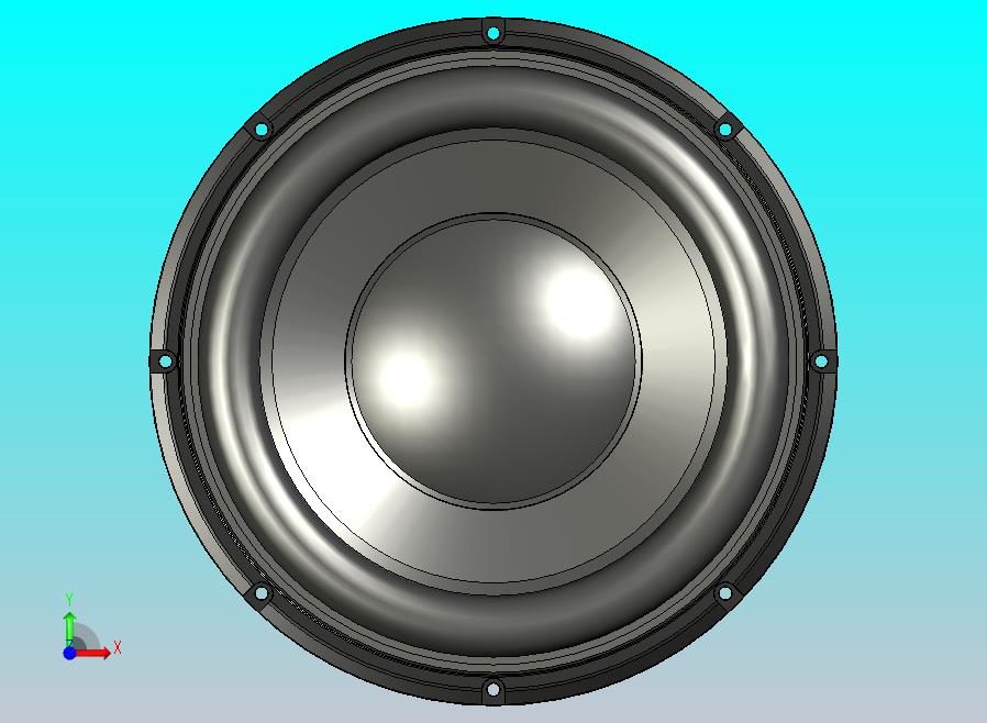 10英寸扬声器三维模型