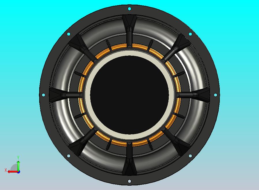 10英寸扬声器三维模型