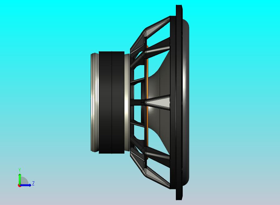 10英寸扬声器三维模型