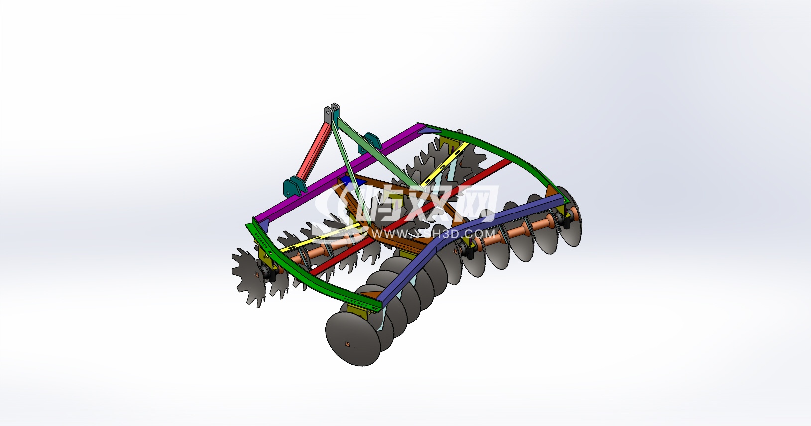 农用三点悬挂耙