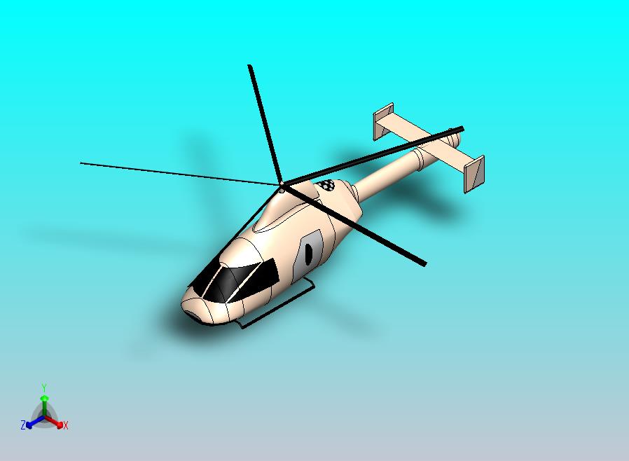 双发旋翼轻型通用直升机