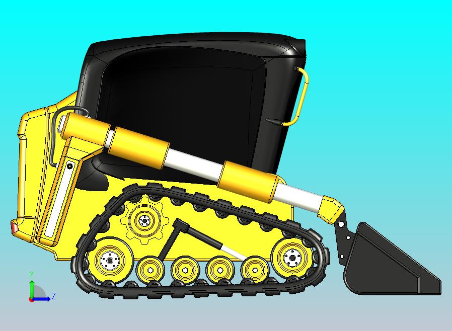 履带小型推土机 STEP STL