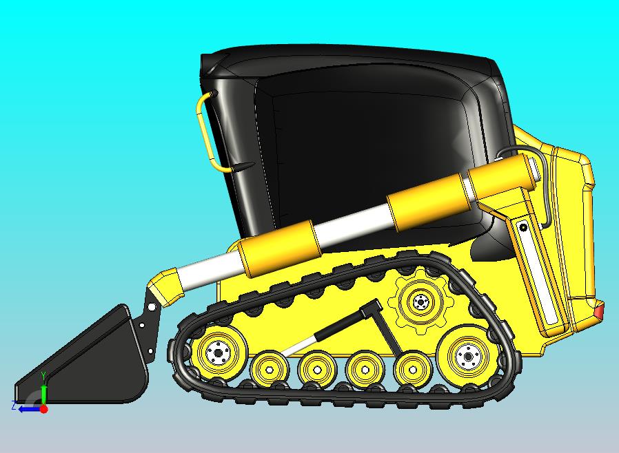 履带小型推土机 STEP STL