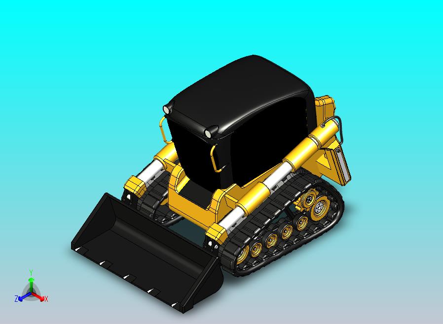 履带小型推土机 STEP STL