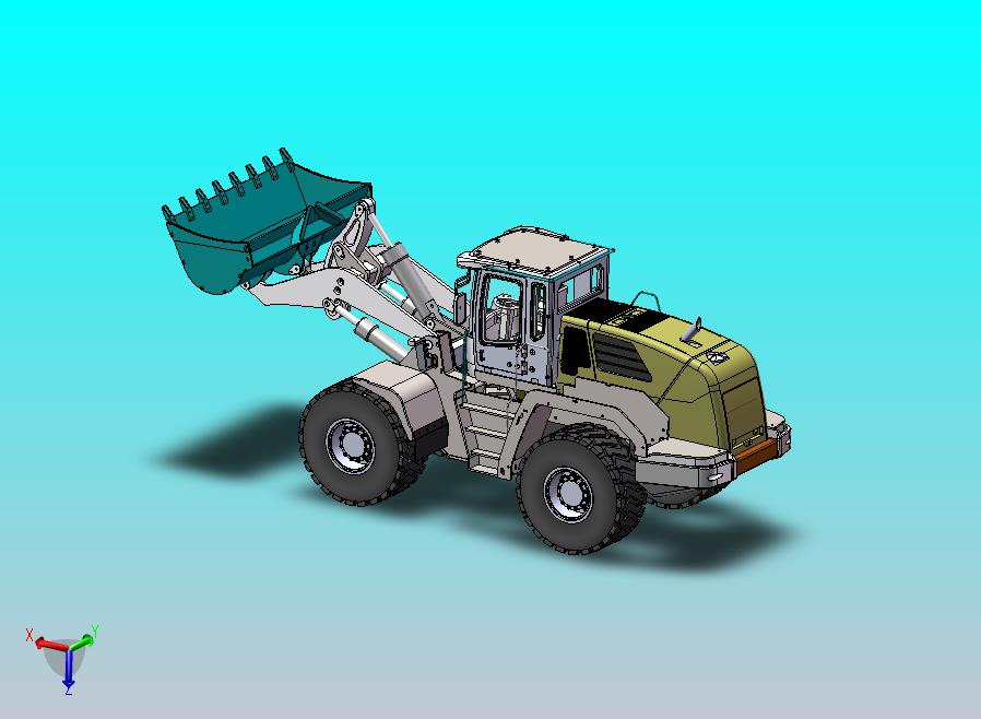 利勃海尔576装载机1：10模型 stp sw 2d生产图纸