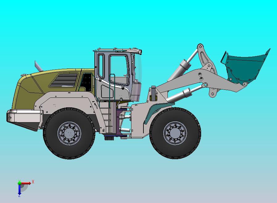 利勃海尔576装载机1：10模型 stp sw 2d生产图纸