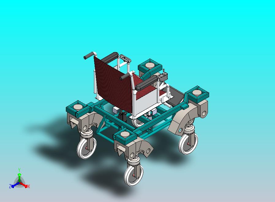 辅助混合轮式腿式轮椅