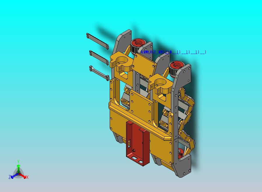 波形驱动爬行蠕虫机器人框架结构三维模型及动画