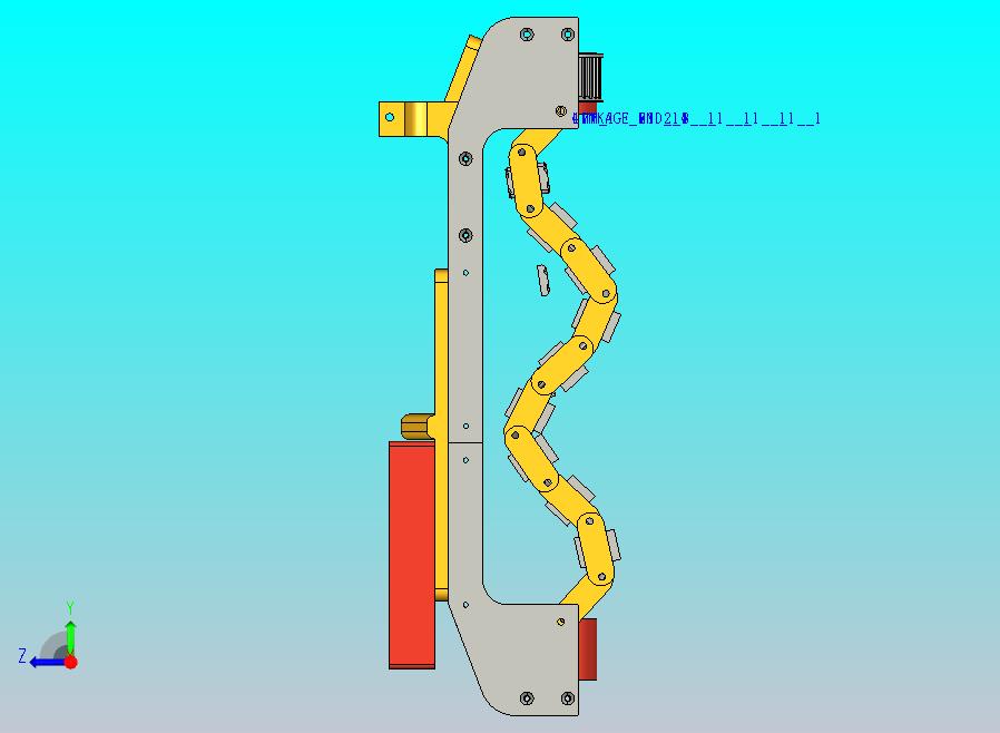 波形驱动爬行蠕虫机器人框架结构三维模型及动画
