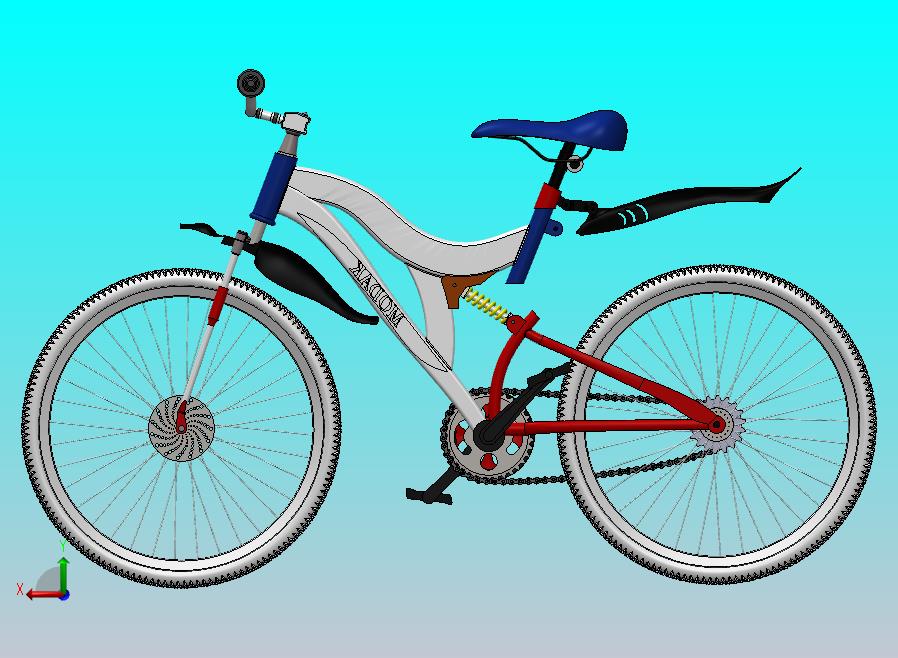 山地减震自行车