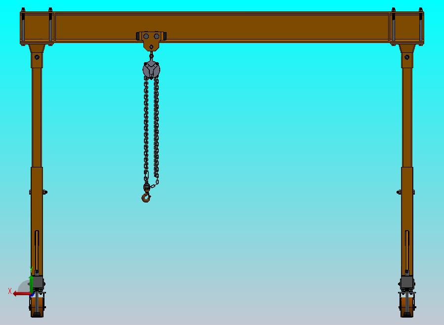 Gr5便携式龙门起重机 CREO STP