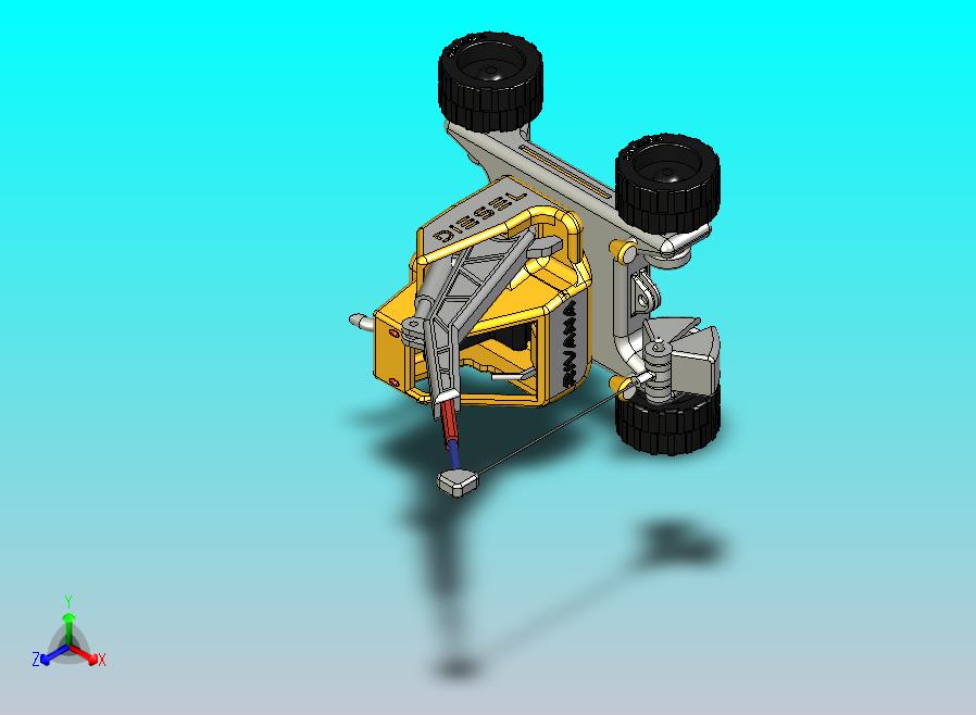 黄色皮卡起重机玩具 STP