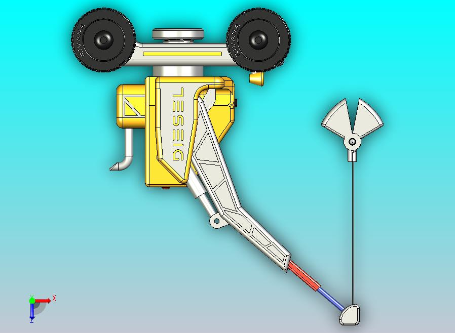 黄色皮卡起重机玩具 STP