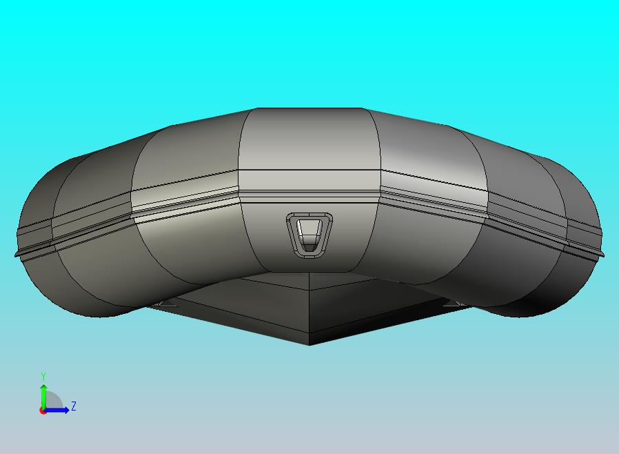 带刚性 payole 的充气船