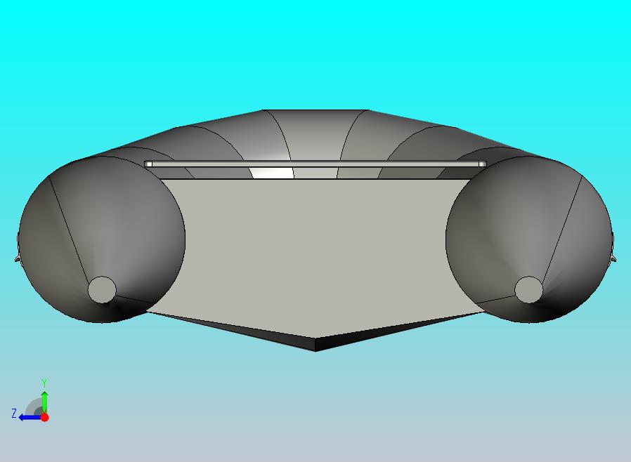 带刚性 payole 的充气船