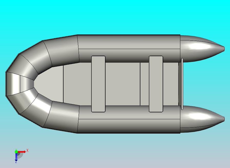 带刚性 payole 的充气船