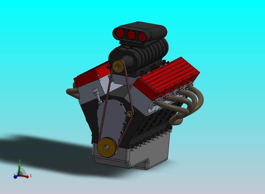 增压 OHV V8 发动机