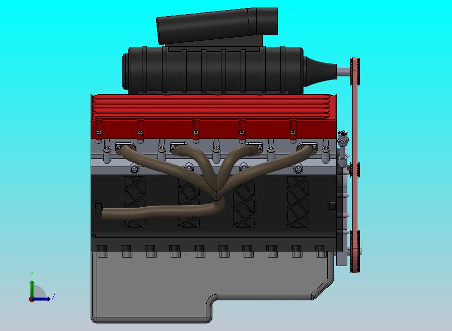 增压 OHV V8 发动机