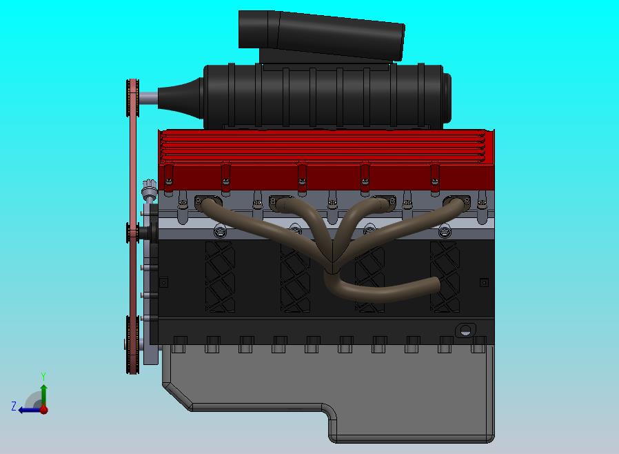 增压 OHV V8 发动机