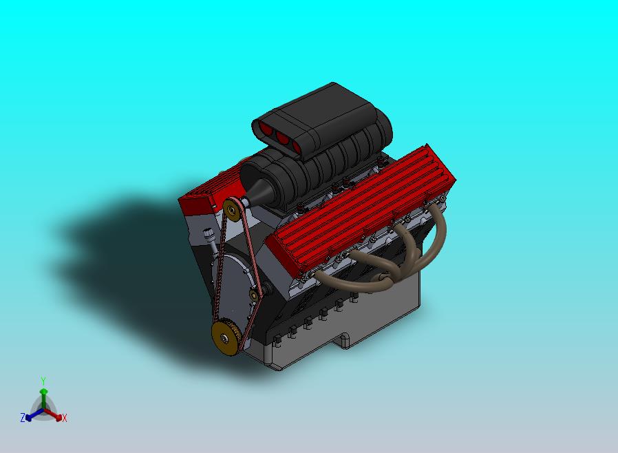 增压 OHV V8 发动机