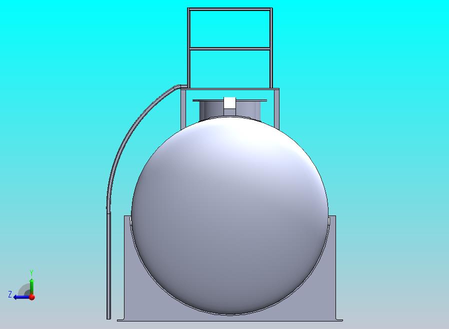 卧式储罐三维模型