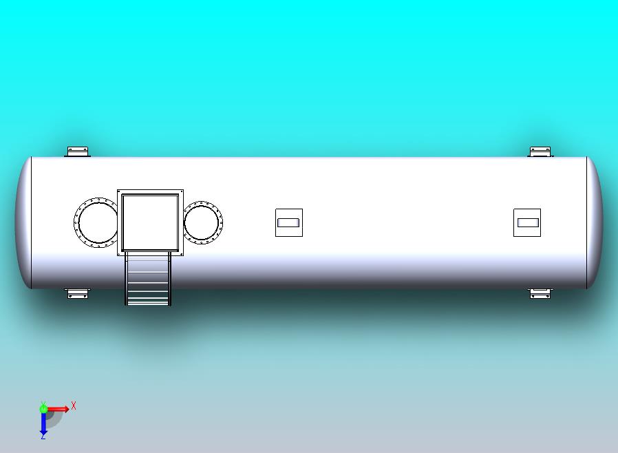 卧式储罐三维模型