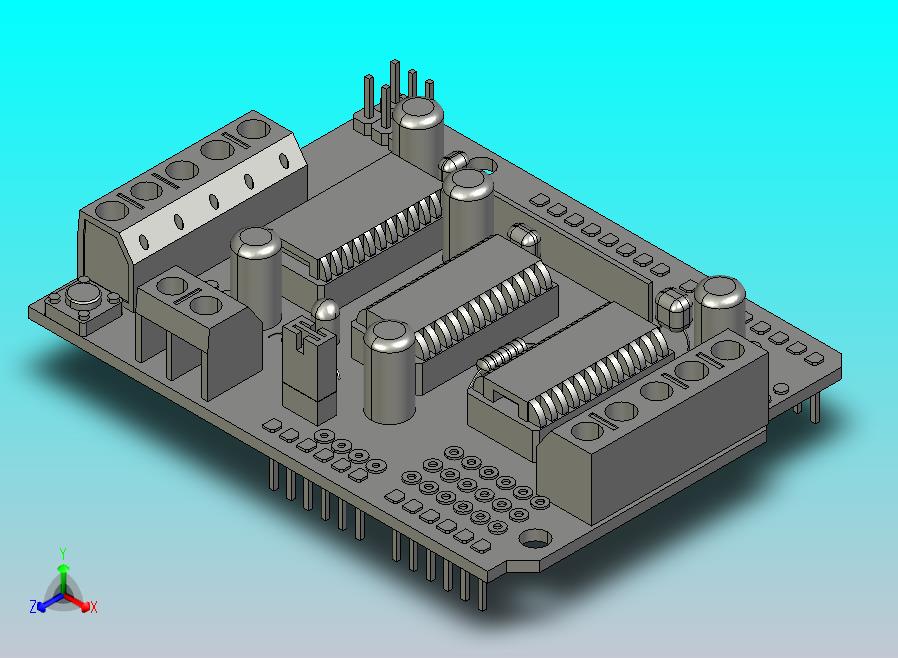 微处理器上的电机驱动板