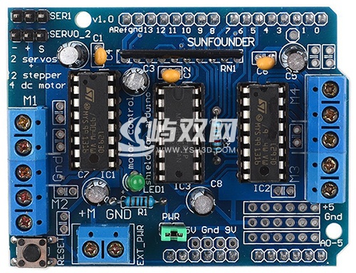 微处理器上的电机驱动板