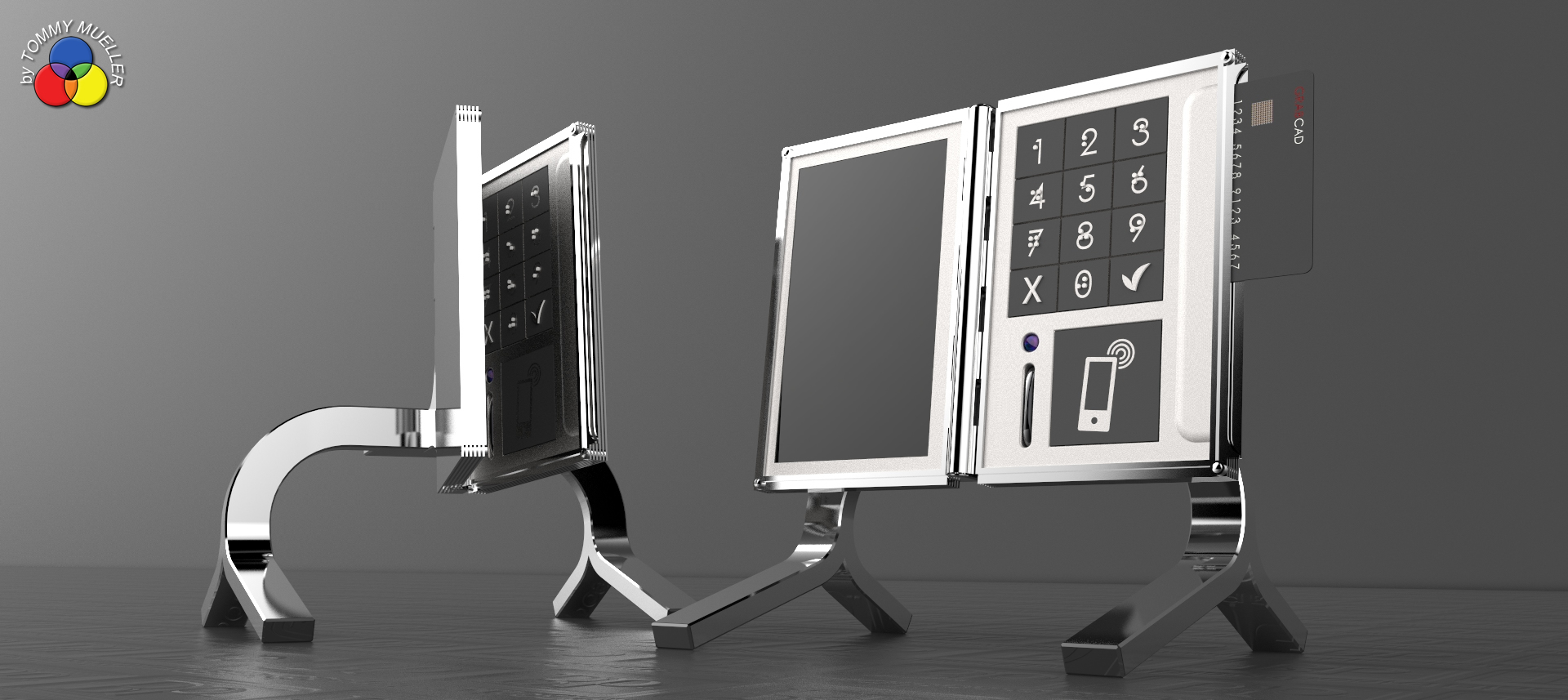 折叠式智能读卡器