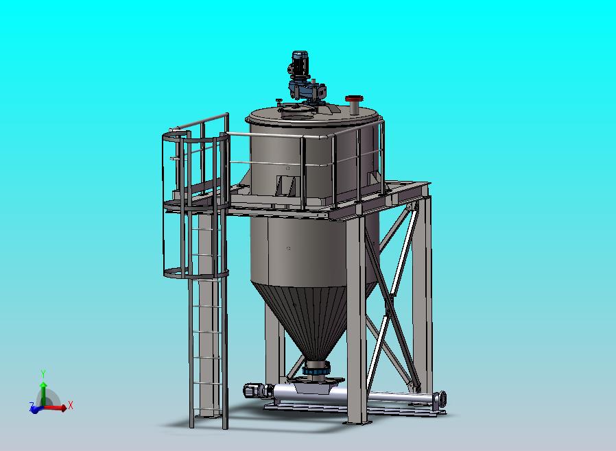 96-锥底立式搅拌罐平台
