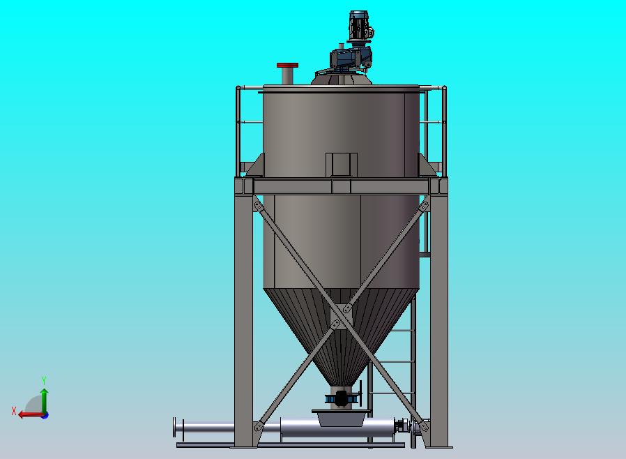 96-锥底立式搅拌罐平台