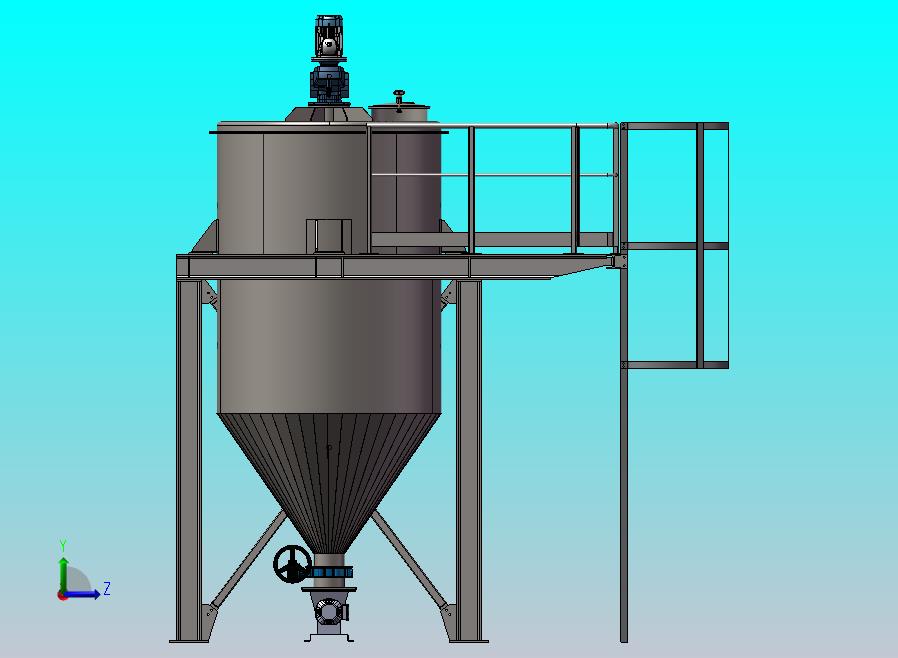96-锥底立式搅拌罐平台