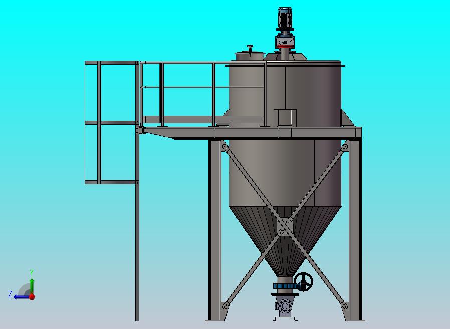 96-锥底立式搅拌罐平台