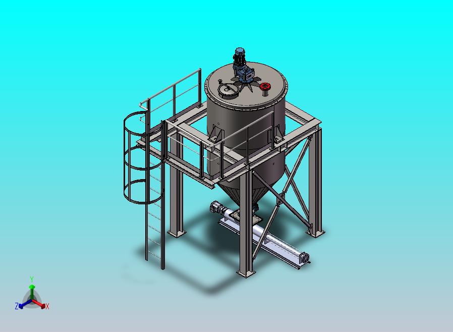 96-锥底立式搅拌罐平台