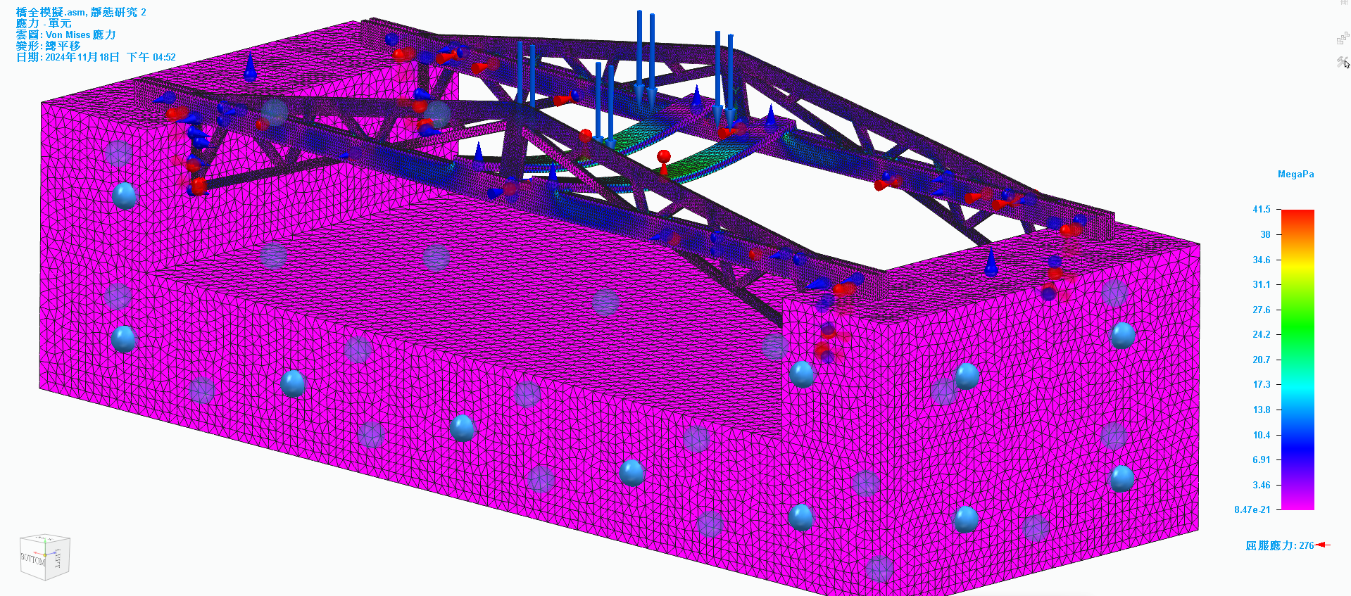 114生活科技競賽 bridge stress