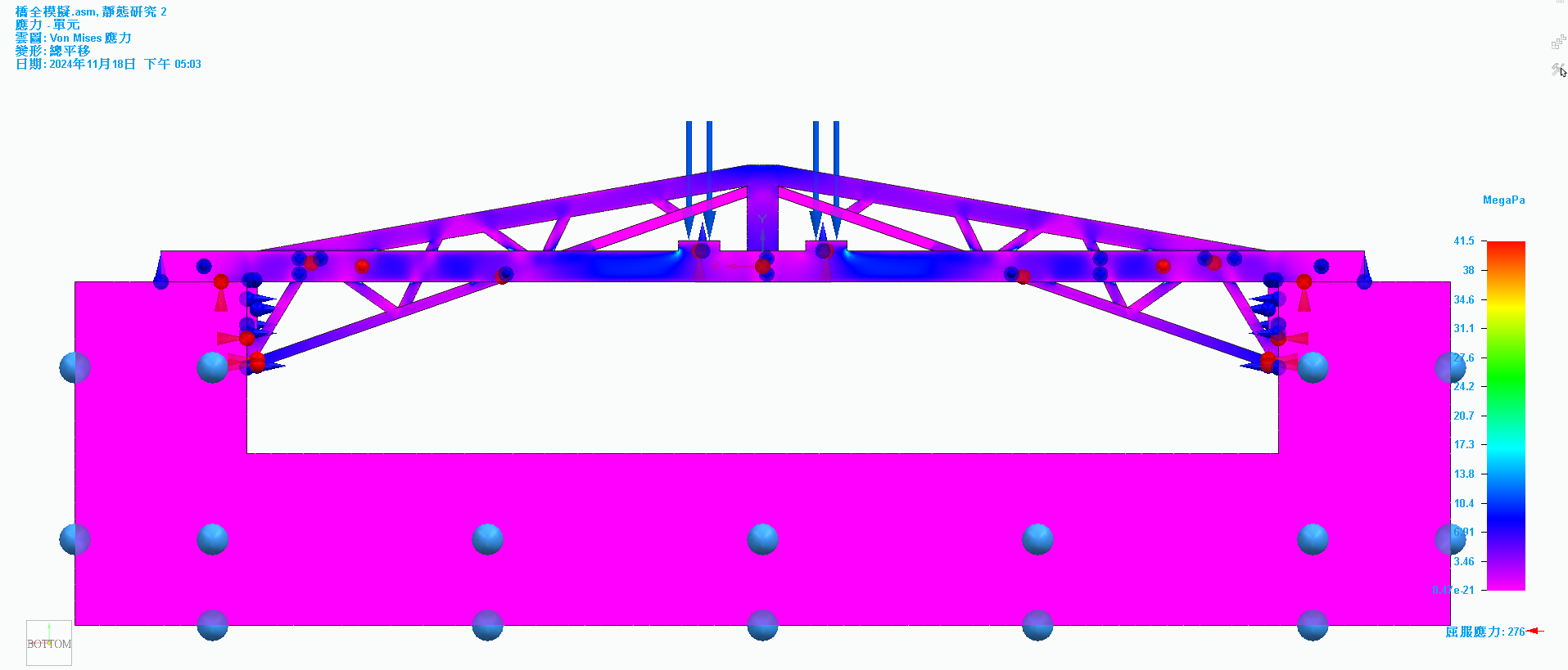 114生活科技競賽 bridge stress