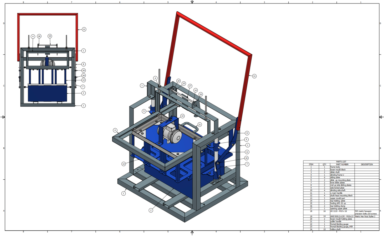 半自动固定式砖机
