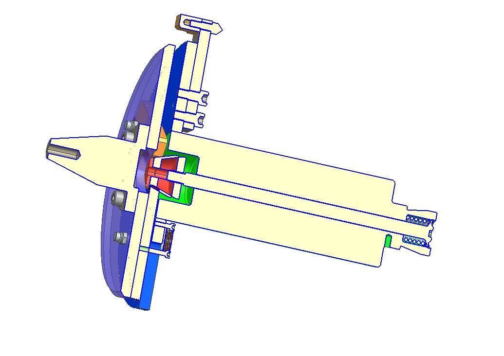 带锥形扩张机构的三指机器人夹持器