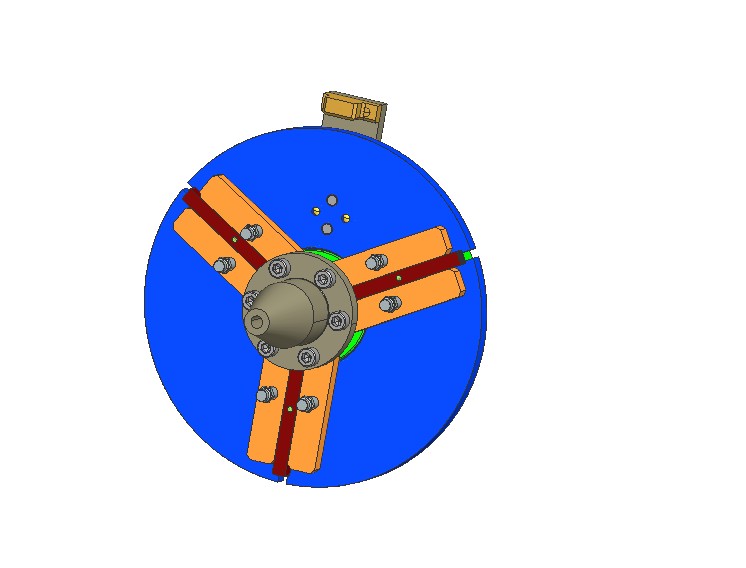 带锥形扩张机构的三指机器人夹持器