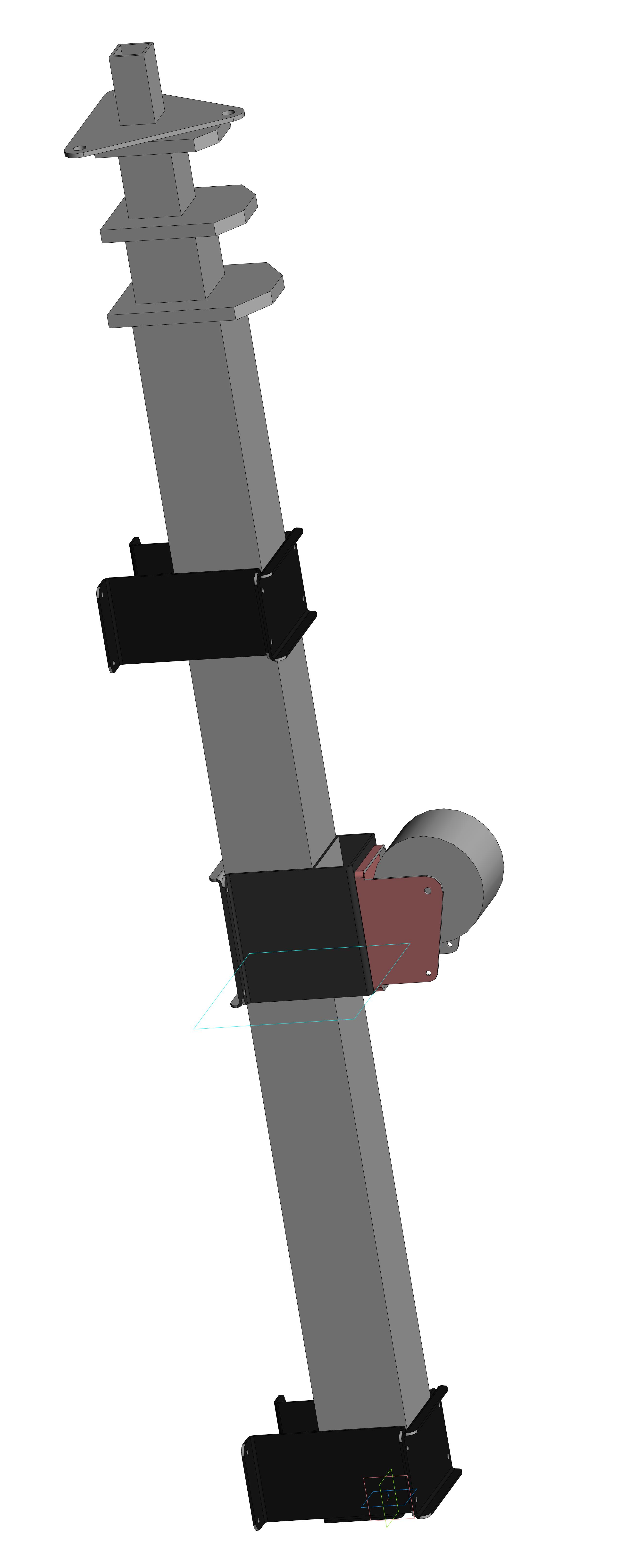 汽车照明桅杆MAO-5m（L），不带三角架和泛光灯。（起升高度5m）