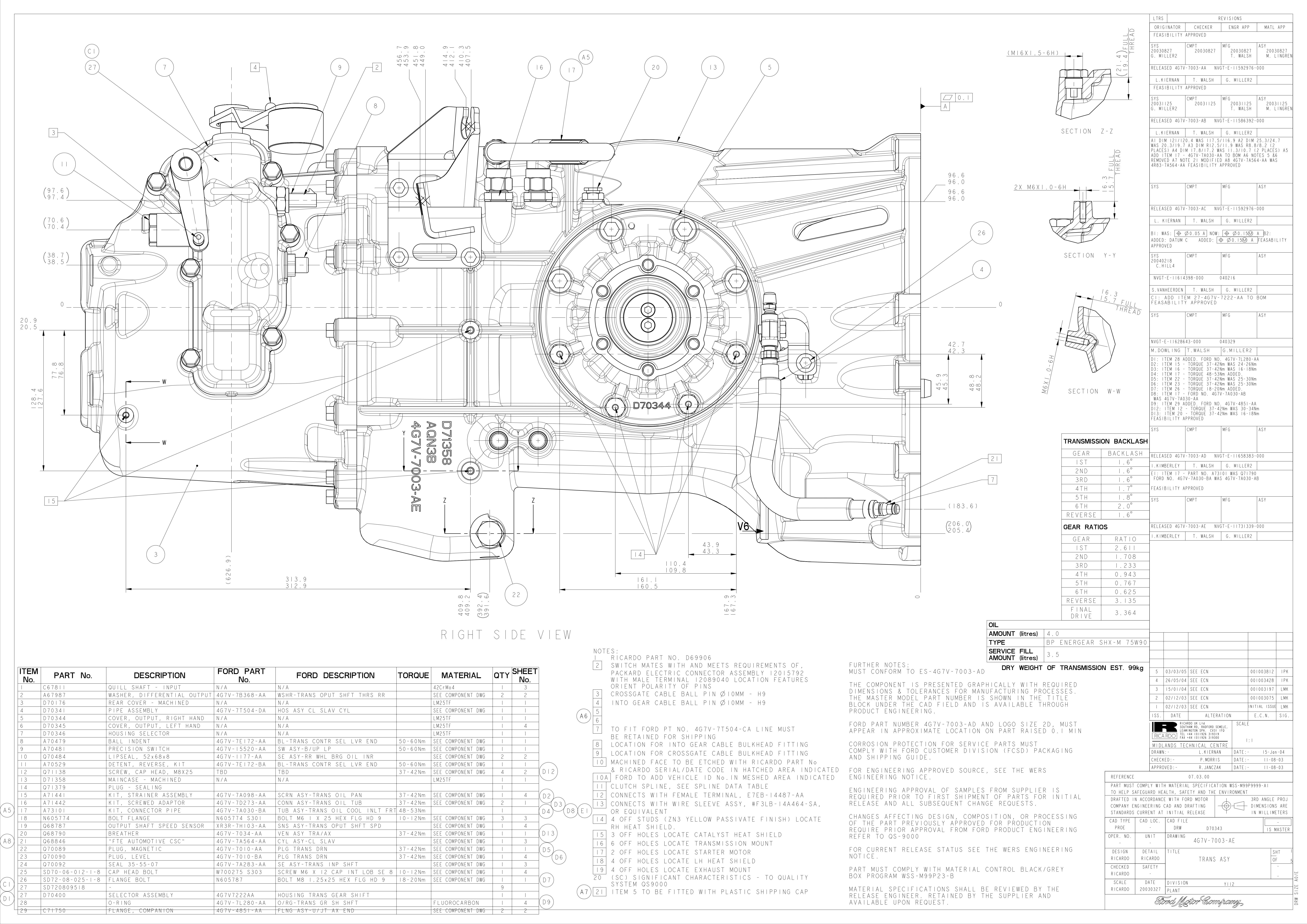 里卡多变速驱动桥