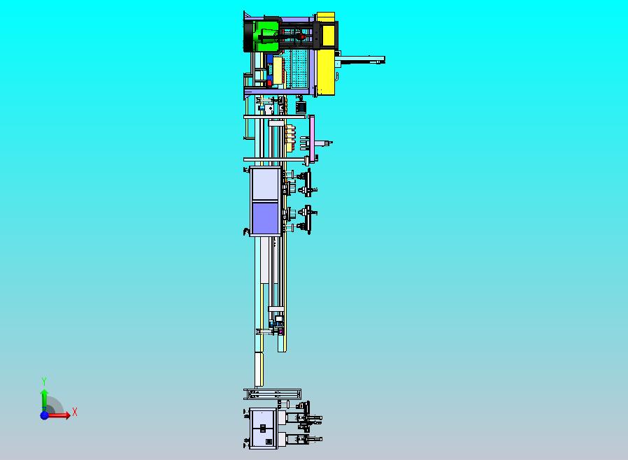 叉车上料，三级轴齿取料机械手，双层倍速链，提升机
