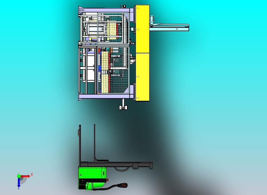 叉车上料，三级轴齿取料机械手，双层倍速链，提升机