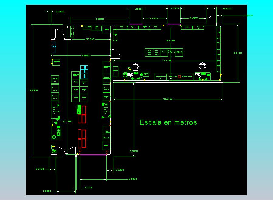 工具架室的AutoCAD布局